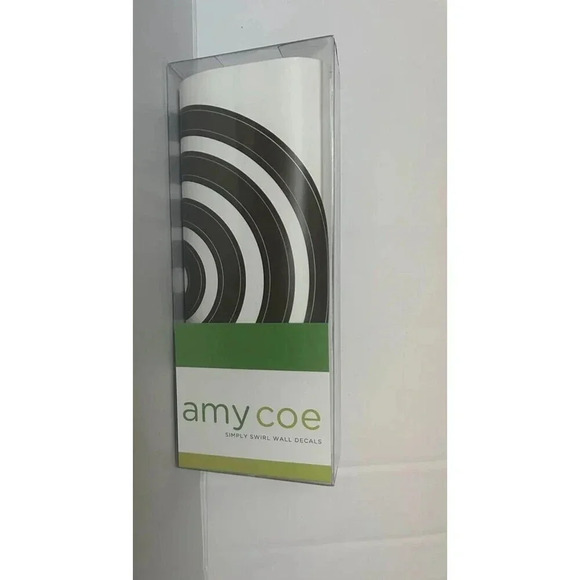 Amy Coe Simply Swirl Wall Decals Applique Room Decor Brown Circles Stickers - Picture 3 of 3